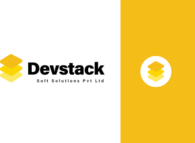 Devstack Soft Solutions logo design branding logo logo design software company logo stack logo