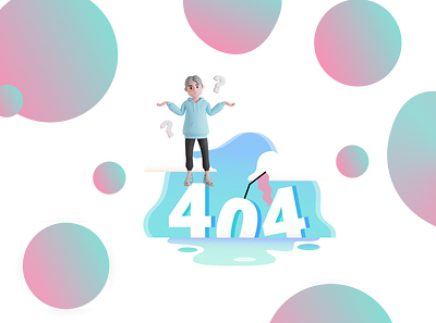 404 Error page: #Daily Ui challenge 08 3d 3d design daily ui challenge 8 error page design graphic design ui