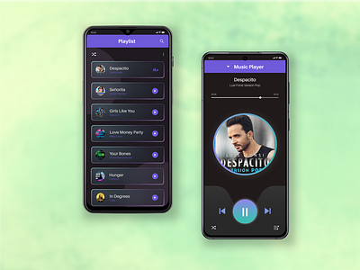 Daily UI #09:: Music Player Design