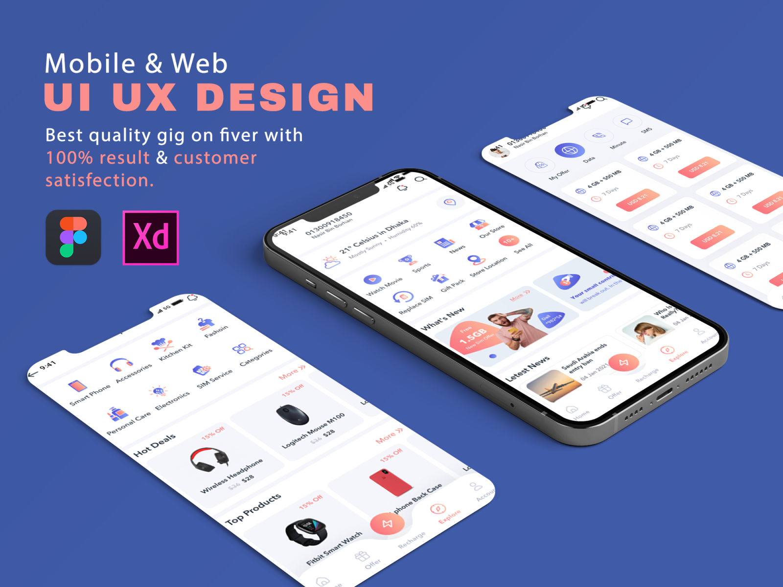 UI UX DESIGN by Hamza Iqbal on Dribbble