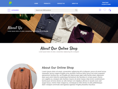 Clothes Website About Us Page by Hamza Iqbal on Dribbble