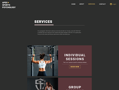 Fitness Website : Service Page adobe xd design figma fitness website gym website service page sports website ui ux design uiux web design website design