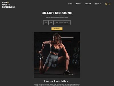 Fitness Website : Coach Sessions-2 adobe xd design figma fitness website graphic design gym website sports website ui ux design uiux web design