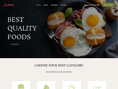 Food Website : Home Page