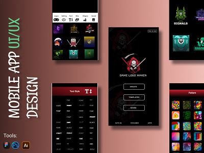 Mobile App Logo Maker adobe xd android app app design design figma graphic design logo logo maker app mobile app design ui ui ux design uiux web design