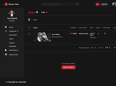 Stream Tube Website : Upload Page adobe xd android app design figma graphic design mobile app music app stream tube website ui ux design uiux upload page