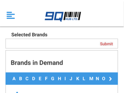 Product Website : Brands in Demand page