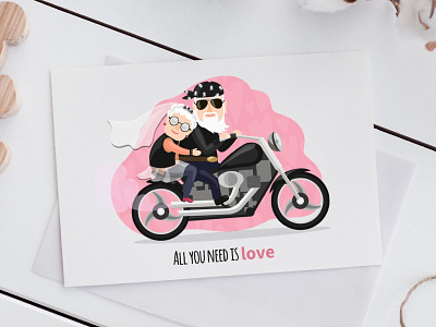 All you need is love card cartoons lovers