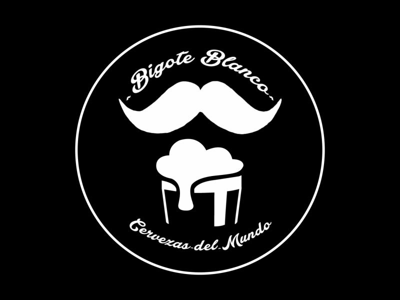 Bigote Blanco logo animation 2d animation after effects cell animation frame by frame logo animation photoshop animation