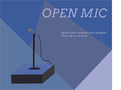 Open Mic Poster 3d design graphic design poster