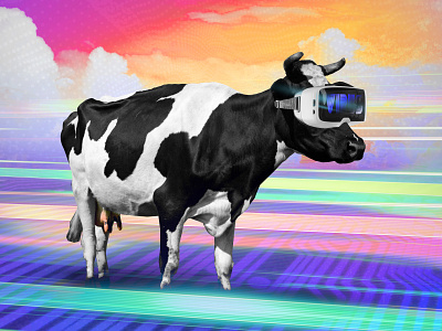 VR-COW art artcollage artdesign collage design digital art collage digitalart digitalcollage fantastic graphic art graphic design illustration new