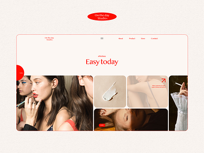 daily ui 03 landing page beauty branding cosmetic cosmeticbrand design feminine girls landingpage mainpage ui ux vintage web webpage