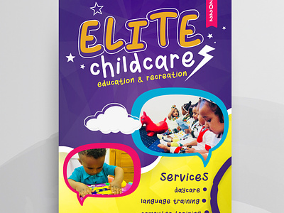 Childcare service poster branding design graphic design illustration typography vector
