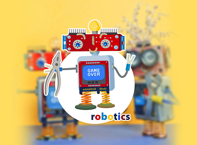 Sticker «Roboticks» graphic design illustration illustrator logo stiker vector