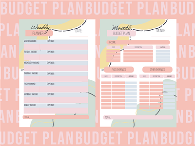 Budget planner app branding design icon illustration logo vector