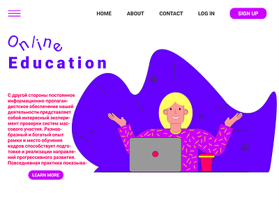 Illustration for Online Education Website app branding design graphic design icon illustration logo typography ui ux vector