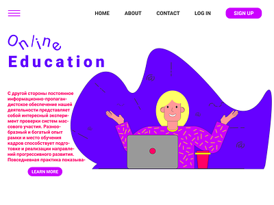 Illustration for Online Education Website