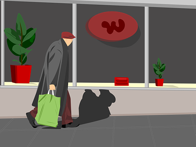 Illustration of Walking man app branding design graphic design icon illustration logo typography ui ux vector