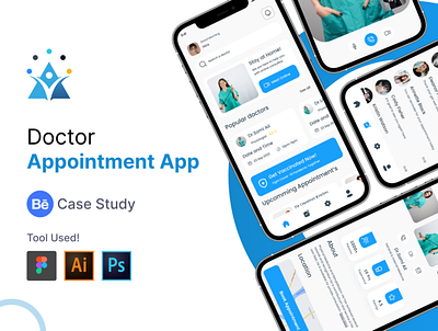 Doctor Appointment UX & UI Case Study app design case study doctor app doctor app medical doctor appointment app medical app uxui case study