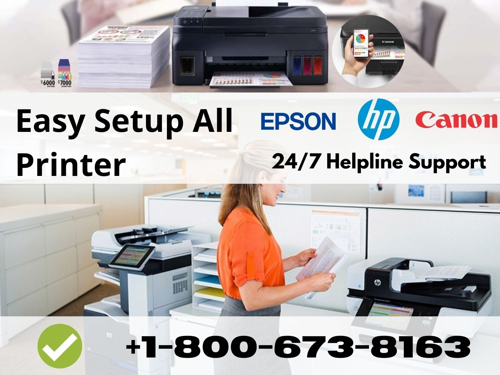 Fix All Printer Issues via Contact HP Technical Support by hpcontact on