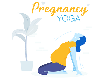 Pregnancy yoga iilustration