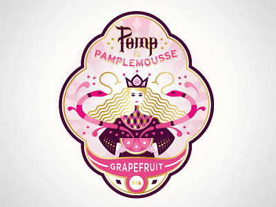 Pomp & Pamplemousse Grapefruit IPA Branding beer packaging