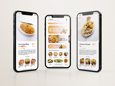 Food Delivery App/ UI Mockup by BHUVAN CHAND SINGU on Dribbble