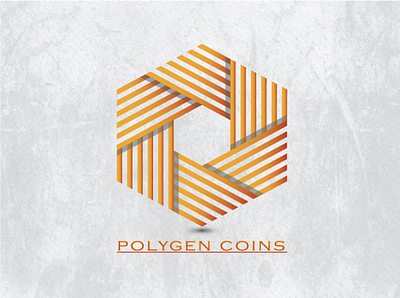 POLYGEN COINS logo design brandidentity branding businesscards design graphic design illustration logo vector