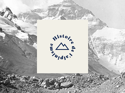 History of Alpinism Logo badge design illustration logo mountain vector