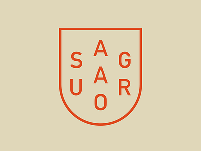 Saguaro Badge Exploration badge branding illustration logo
