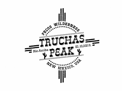 Truchas Peak Badge badge logo mountain new mexico