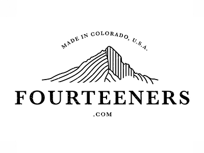 Fourteeners.com Logo 14er badge colorado fourteeners logo mountain