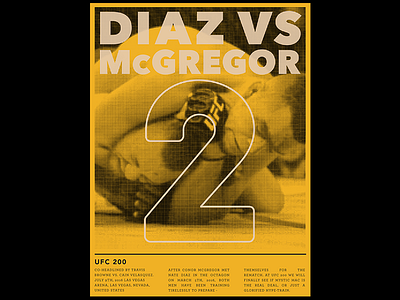 UFC 200 McGregor vs Diaz II conor mcgregor fight nate diaz poster ufc