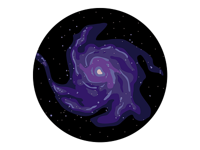 Galaxy circle flat galaxy icon illustration simple space