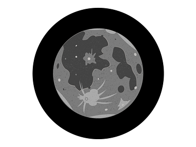 Moon circle flat icon illustration moon simple space