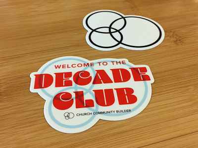 Decade Club Sticker badge design illustration sticker