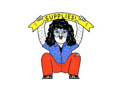 Weird Al hair illustration squats supplies uhf weird al