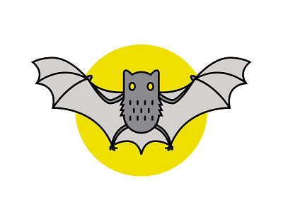 Bat - Zoo Boo Event bat cute illustration logo mark