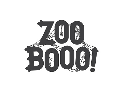 Zoo Boo Logo Concept design halloween lettering logo logo type spider web