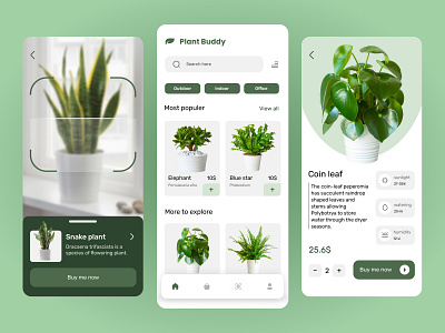 Plant shop App app design ui ux