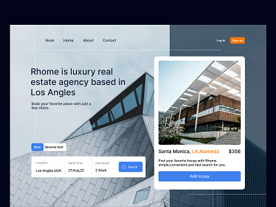 Real estate landing page app design ui website landingpage
