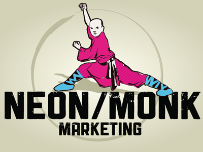 NeonMonk Logo logo marketing neon pink