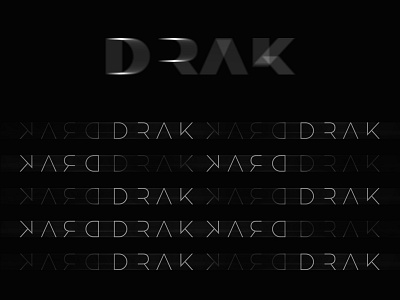 DRAK Brand Identity black blur brand drak effect identity logo design visual design white