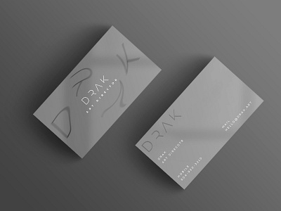 Drak Business Card Design black blur brand business card design drak effect grey identity logo design white