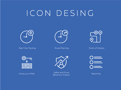 Icon Design access analysis design icons real time tracking route planning safety