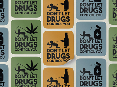 Don't let drugs control you campaign design graphic design illustration vector