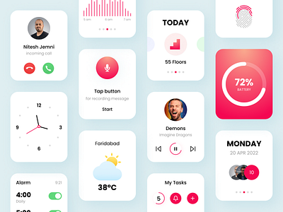 Apple Watch UI card clean design minimal ui ux