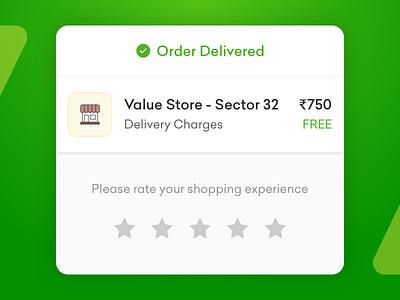 Order Delivered android bachat card cart categories clean delivered delivery ecommerce grocery grofers minimal order shop typography ui ux