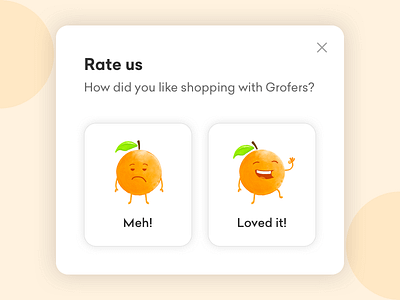 Rate us app bachat branding card categories clean delivery design ecommerce experience grocery grofers illustration minimal shop ui ux