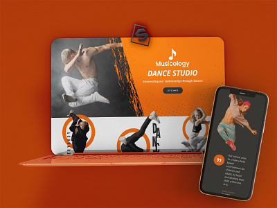 Dance School website template design ui ux web design